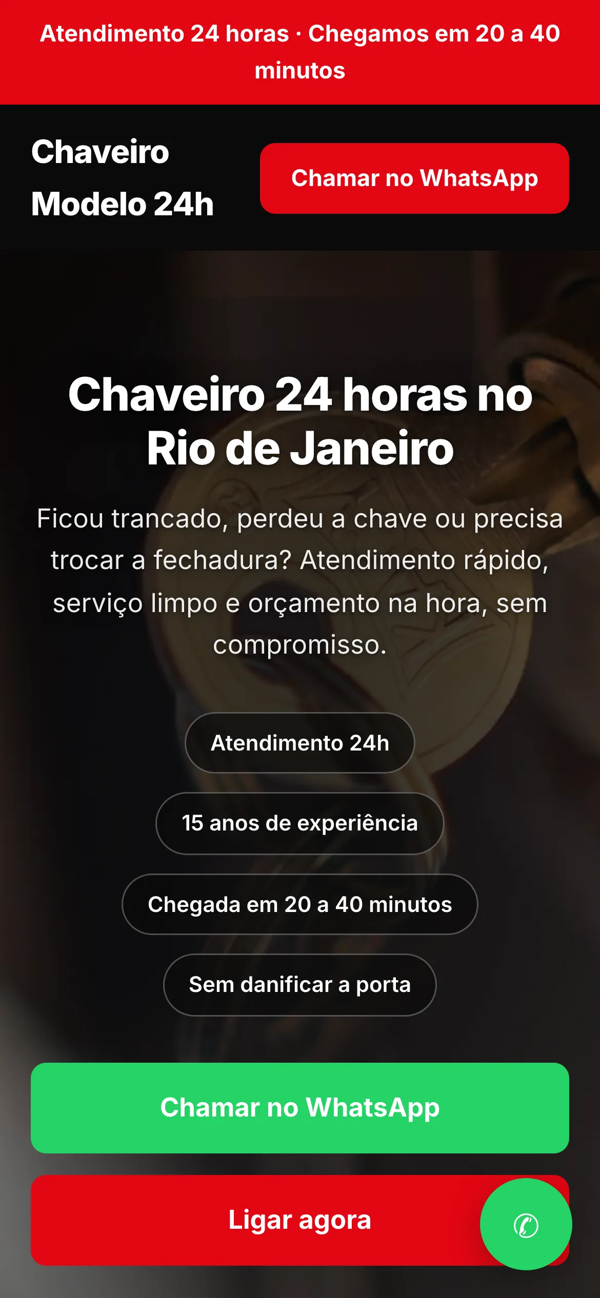 O mesmo modelo visto no celular